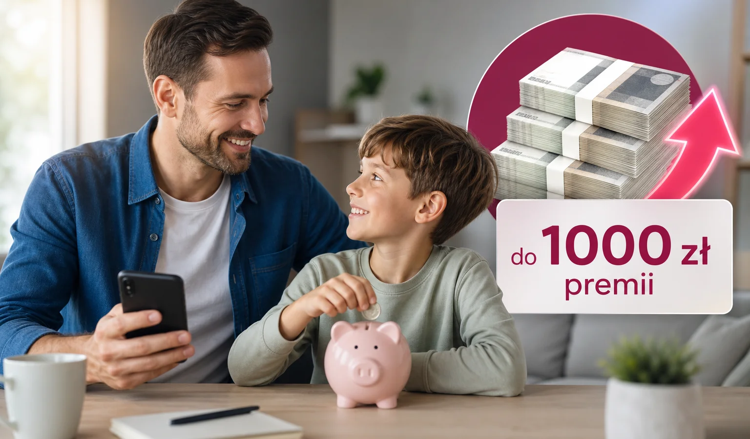 Ilustracja do artykułu: Bank Millennium z promocją do 1000 zł premii za konto i konto dla dziecka