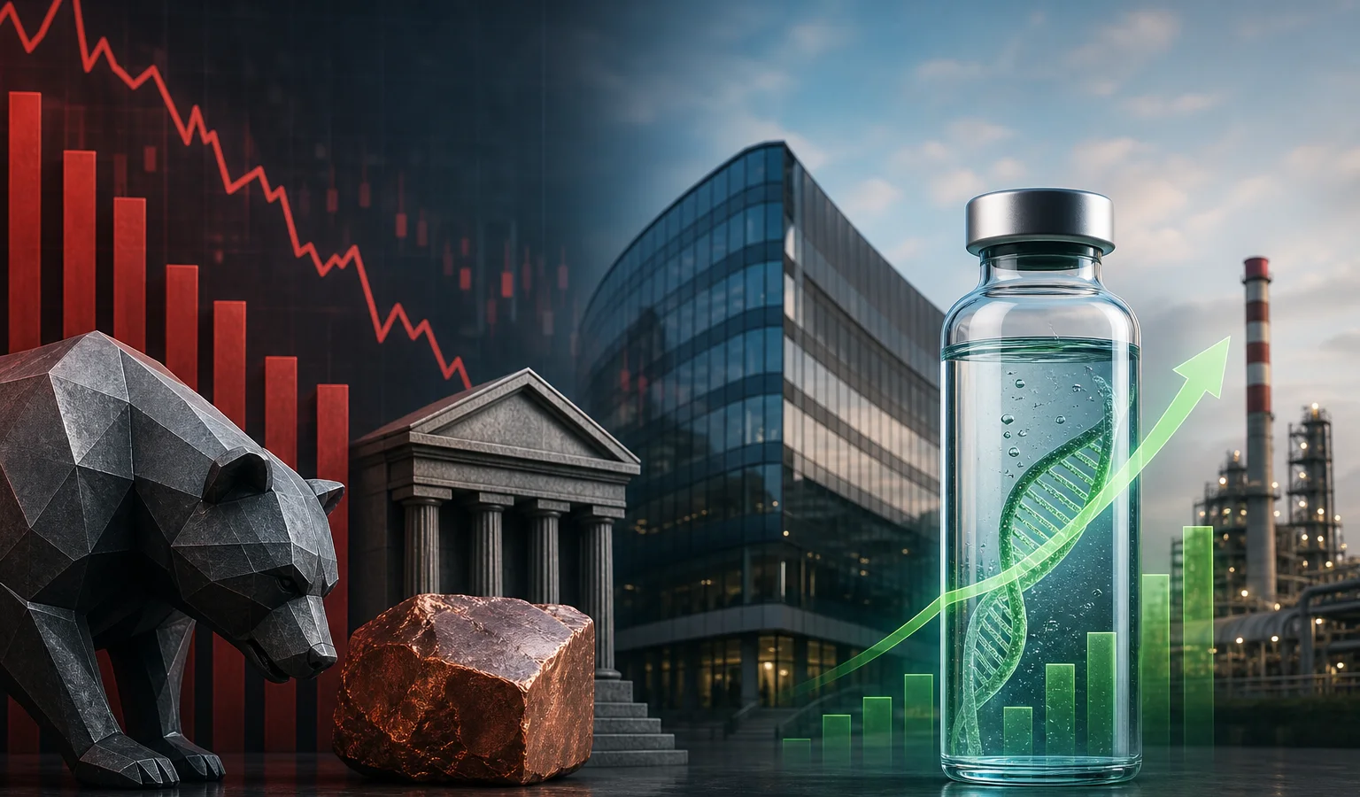 Ilustracja do artykułu: GPW pod presją: KGHM i banki tracą, Celon Pharma zyskuje na wynikach badań