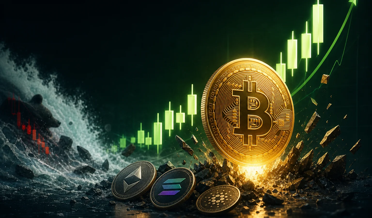 Ilustracja do artykułu: Bitcoin kontynuuje dynamiczny wzrost, przekraczając 75 000 USD i likwidując miliardy shortów