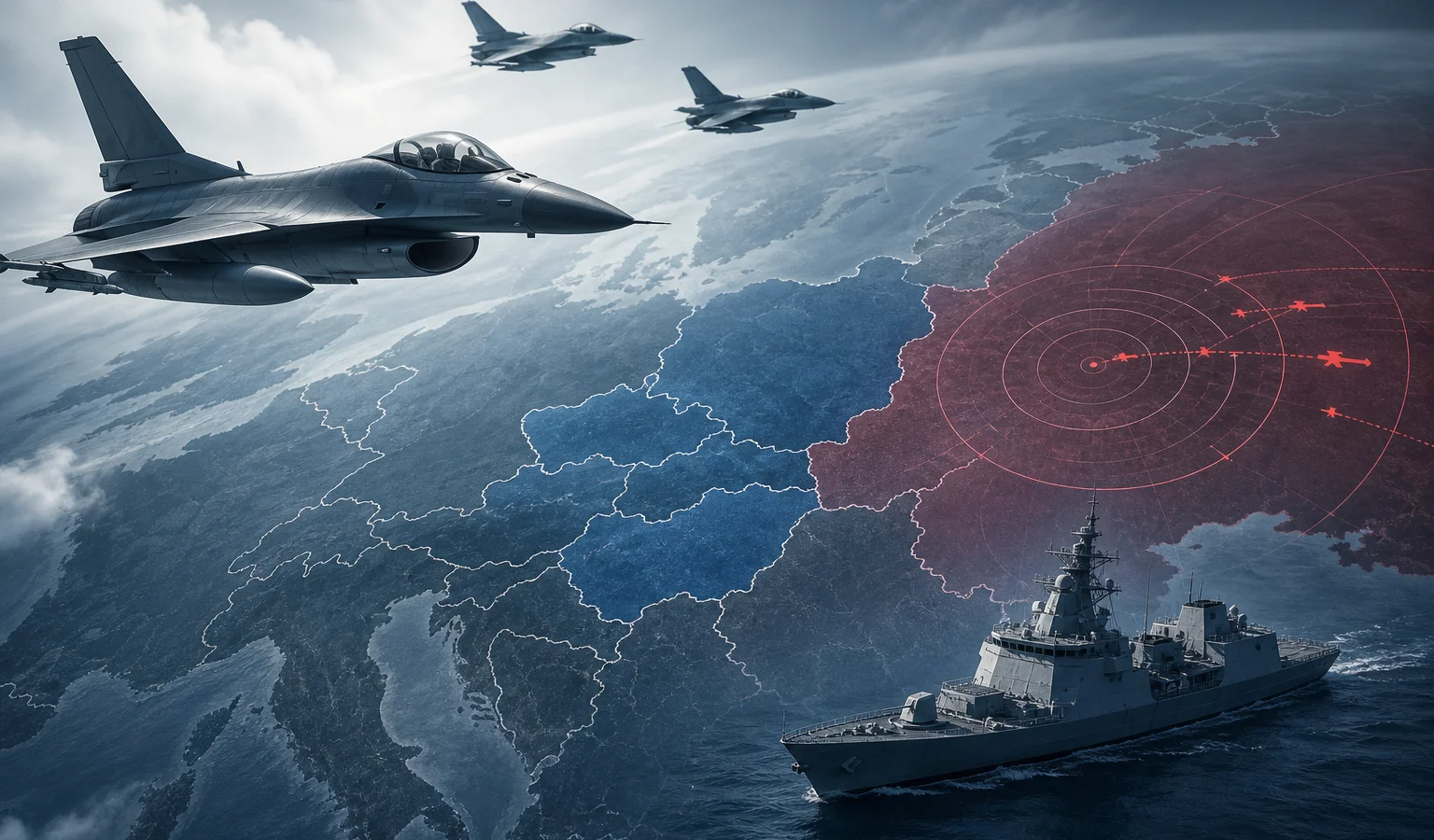 Ilustracja do artykułu: NATO zwiększa gotowość bojową na wschodniej flance w obliczu rosyjskich incydentów powietrznych i morskich