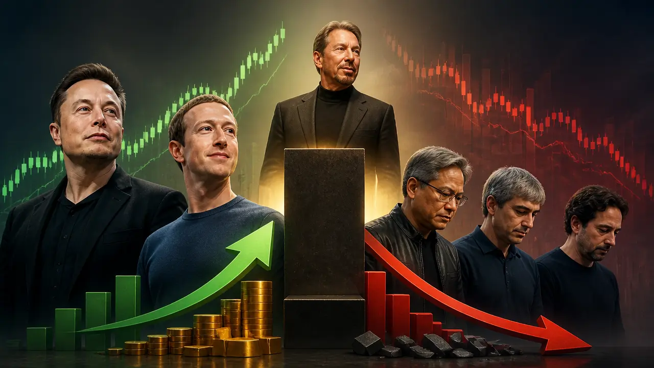 Ilustracja do artykułu: Zmiany majątków najbogatszych: Elon Musk i Mark Zuckerberg zyskali miliardy, inni stracili