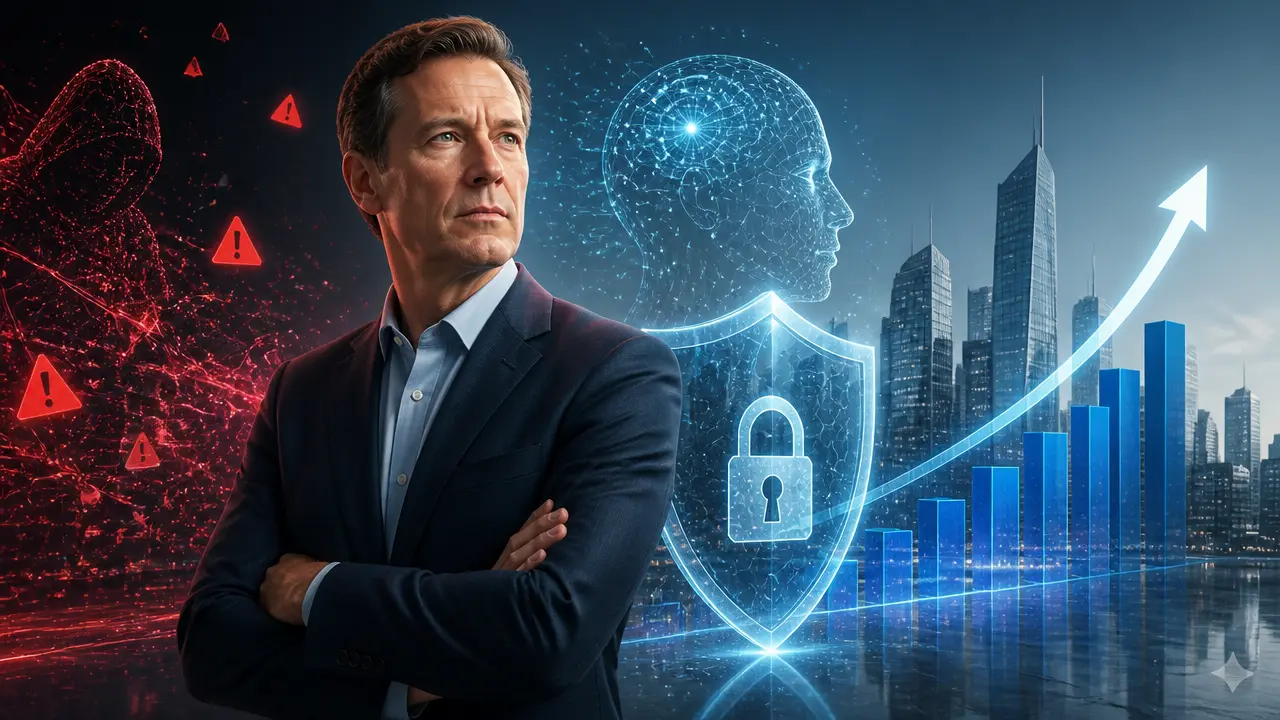 Ilustracja do artykułu: Szybki rozwój AI ujawnia luki w cyberbezpieczeństwie według CEO CrowdStrike