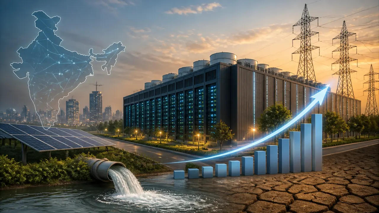 Ilustracja do artykułu: Rozwój centrów danych AI w Indiach: wyzwania energetyczne i infrastrukturalne