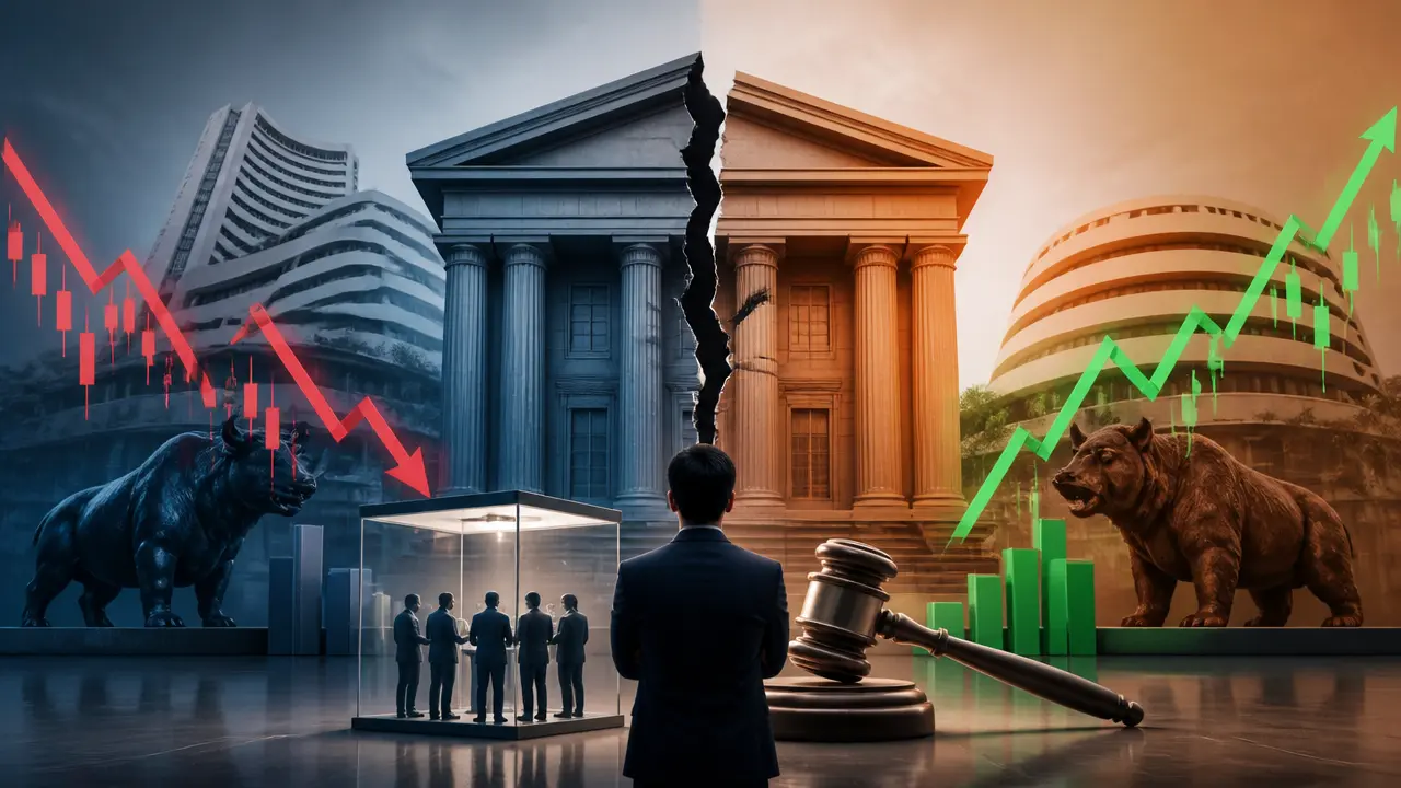 Ilustracja do artykułu: Indyjskie akcje banków notują duże rozbieżności cenowe na NSE i BSE po wprowadzeniu nowego systemu aukcyjnego