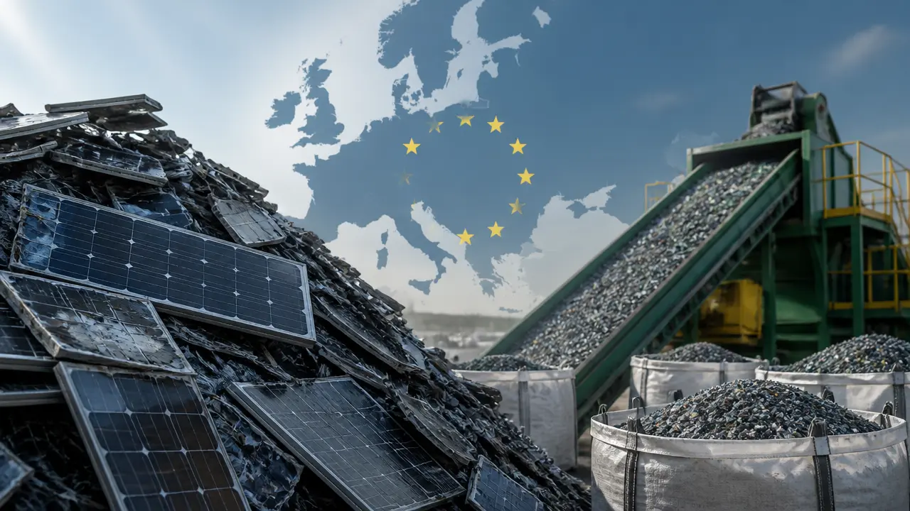 Ilustracja do artykułu: Europa potrzebuje rozbudowy mocy recyklingu paneli fotowoltaicznych