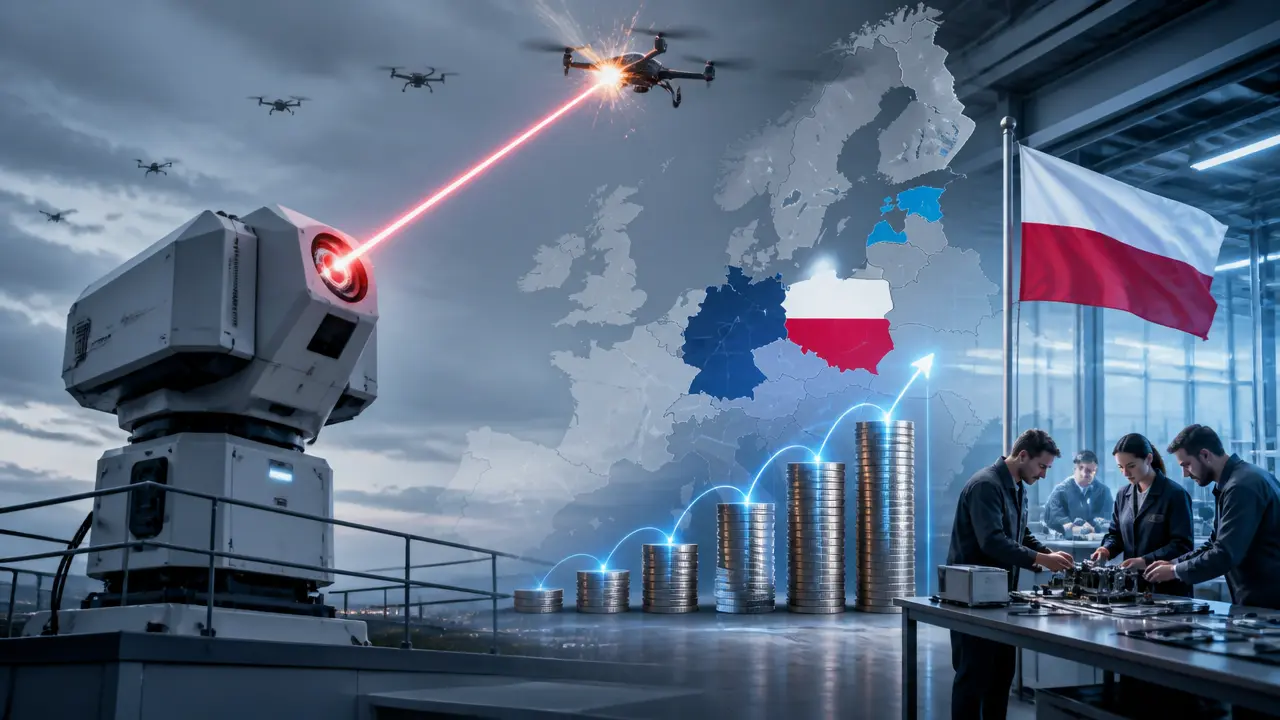 Ilustracja do artykułu: Niemiecka firma INLEAP Photonics inwestuje 20 mln euro w laserowe systemy obrony przed dronami i wchodzi na rynek polski