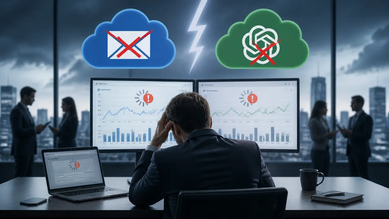 Ilustracja do artykułu: Awaria Microsoft Outlook i OpenAI ChatGPT Work – niezależne problemy w jednym dniu