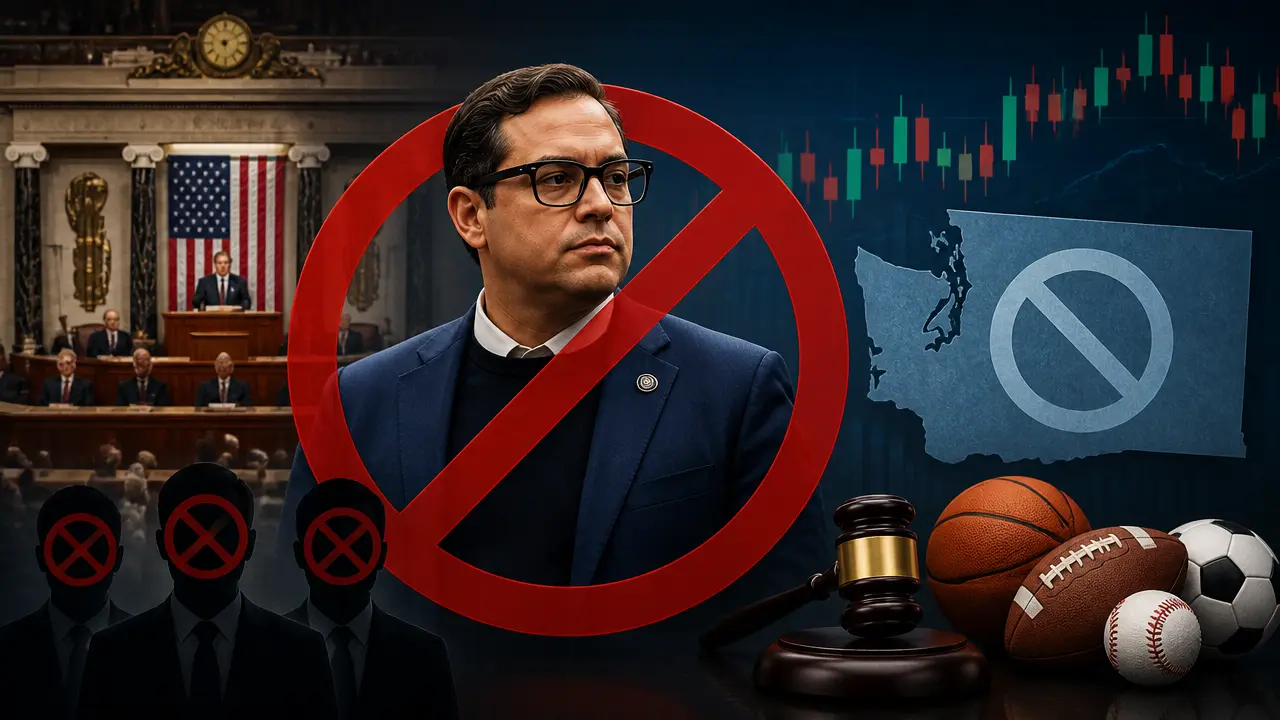 Ilustracja do artykułu: Kalshi nakłada dożywotni zakaz na George'a Santosa za insider trading
