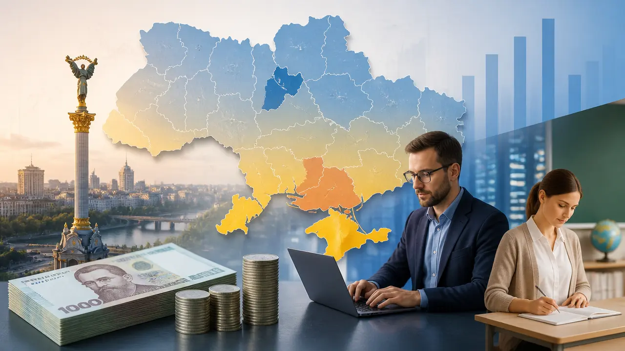 Ilustracja do artykułu: Wynagrodzenia na Ukrainie w lipcu: różnice regionalne i sektorowe