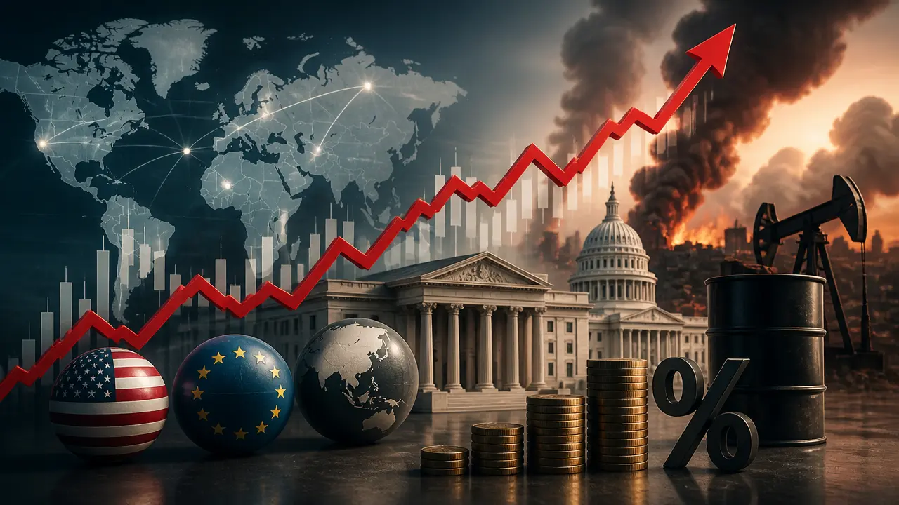 Ilustracja do artykułu: Globalne rentowności obligacji rosną do wieloletnich szczytów na tle napięć geopolitycznych i wzrostu cen ropy