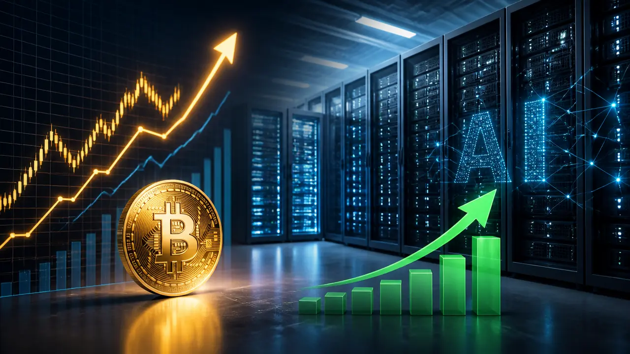 Ilustracja do artykułu: Akcje spółek data center rosną wraz z Bitcoinem, mimo zmieniającego się profilu działalności