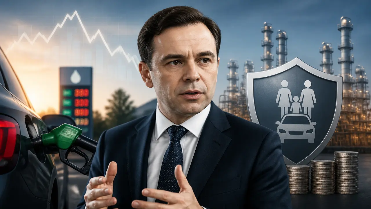 Ilustracja do artykułu: Minister Domański o pomyśle osłon dla kierowców przy wysokich cenach paliw