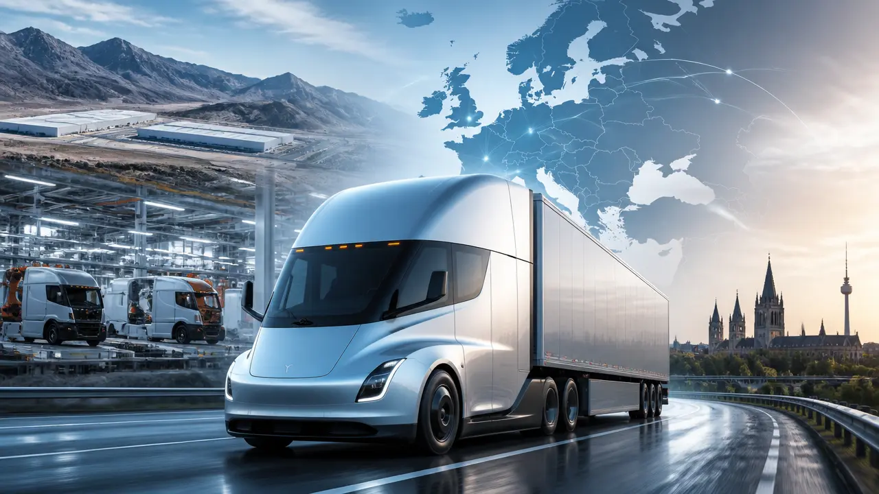Ilustracja do artykułu: Tesla potwierdza wprowadzenie elektrycznego ciężarowego Semi na rynek europejski