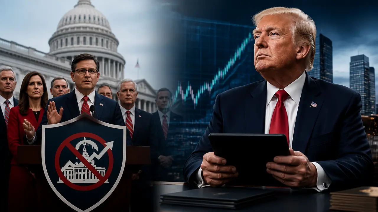 Ilustracja do artykułu: Republikanie promują zakaz handlu akcjami przez kongresmenów podczas konwencji, gdy Trump aktywnie inwestuje
