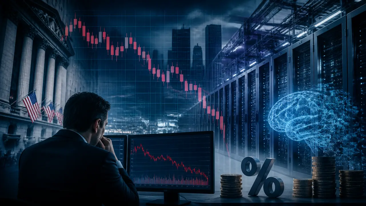 Ilustracja do artykułu: Wall Street ocenia wpływ spowolnienia AI na rozwój centrów danych