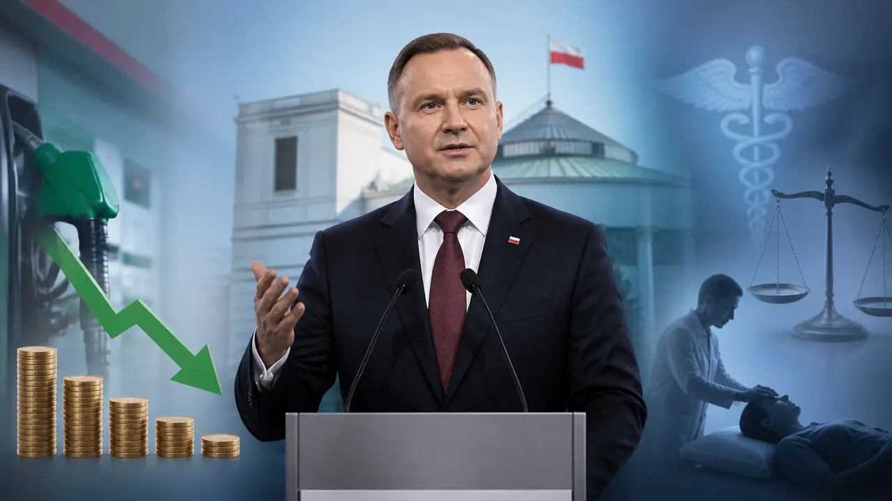 Ilustracja do artykułu: Prezydent wnosi do Sejmu projekt ustawy obniżającej ceny paliw i walczącej z pseudomedycyną