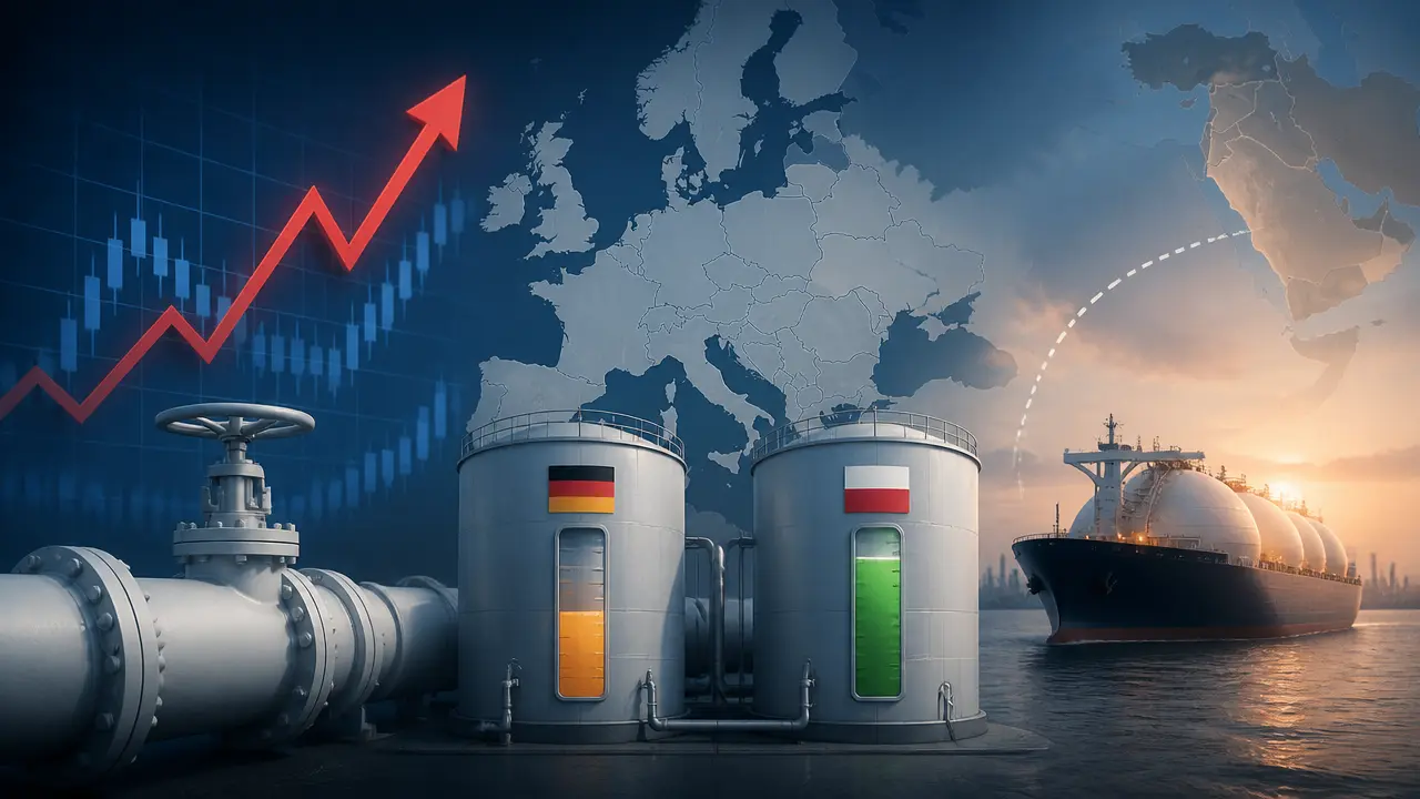 Ilustracja do artykułu: Europa stoi przed wyzwaniem niskich zapasów gazu i rosnących cen