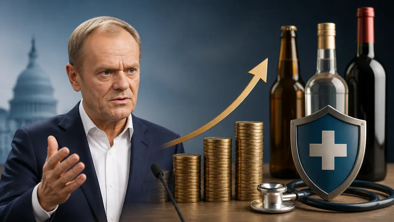 Ilustracja do artykułu: Premier Tusk apeluje o podpisanie ustawy podnoszącej akcyzę na alkohol na cele zdrowotne