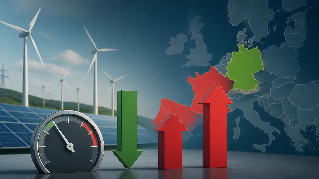 Ilustracja do artykułu: Zmniejsza się liczba godzin z ujemnymi cenami energii elektrycznej w Niemczech