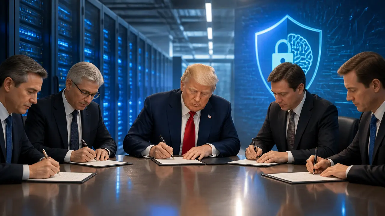 Trump i liderzy firm AI podpisali porozumienie o bezpieczeństwie i rozwoju centrów danych