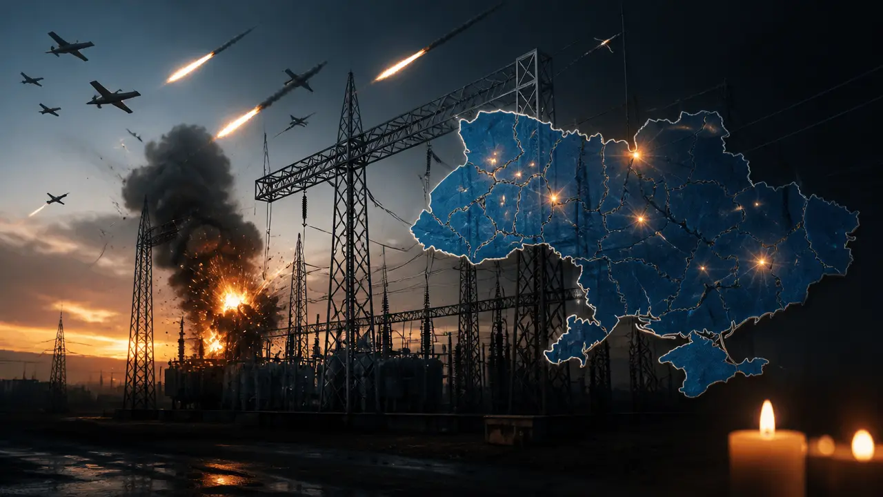 Ilustracja do artykułu: Rosja przeprowadza zmasowane ataki na ukraińską infrastrukturę energetyczną