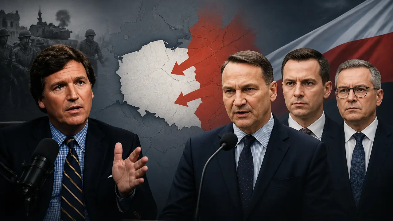 Ilustracja do artykułu: Rząd reaguje na kontrowersyjne wypowiedzi Tuckera Carlsona o napaści Hitlera na Polskę
